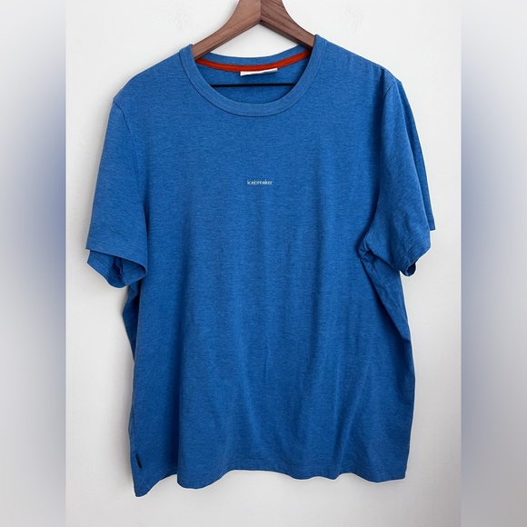 Icebreaker men blue Wool blend tee shirt short sleeve XL - Picture 1 of 6